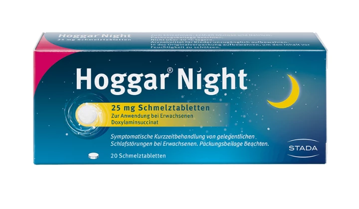 Hoggar® Night Schmelztabletten Umverpackung Hoggar Night Schmelztabletten